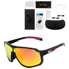 소다몬 RETRON RT3301 시리즈 편광 변색 스포츠 선글라스 전용케이스 클리너 도수클립 코패드, 레드편광, 1개