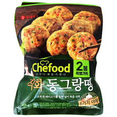 롯데 쉐푸드 직화 동그랑땡 405g /반찬 명절음식 제사음식 전 완자, 2개