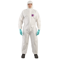 ansell 보호복 MG1500 석면제거 실험복 방진복 분진, 화이트, 1개
