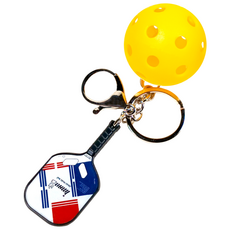 아이마오 미니어처 피클볼 키링 옐로 1P, 1개