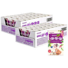[천호엔케어] 하루의 보라 과채야채합채 140ml 24팩 x 2박스/ 채채채 주스 / 블루베리 아로니아 토마토 비트, 48개