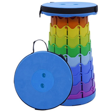 실버캐스트 레인보우 자바라 낚시 앤 캠핑의자, 블루, 1개