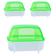아트베니 햄스터 목욕 모래 방 10 x 7.5 x 7.5 cm, 그린, 3개