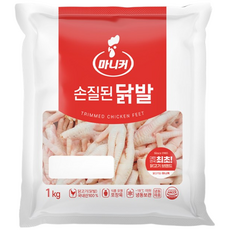 마니커 IQF 손질된 닭발(무뼈) [냉동 1kg] 국내산, 2개