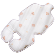 bebenuvo Direct Windy 透氣頭頸枕分離式嬰兒推車涼墊, 奶油熊, 1個