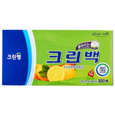 크린랩 뽑아쓰는 크린백 25cm x 35cm, 중(M), 300개입, 1개