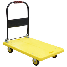 가벼운 접이식 사각대차 무소음 바퀴 옐로우 대형 890X590 (고정형2+회전형2), 1개