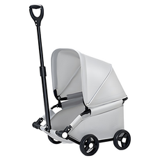 애완 일체형 유모차 파라솔 접이식 카트 초경량 휴대용 강아지유모차 개모차 애견유모차, 멜란지그레이, 1개