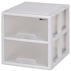 모아시스템즈 클래식 2단 서랍장, 마블화이트, 1개