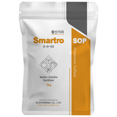 소포장 스마트로 유황함유 황산가리 비료 관주 엽변시비 수용성 칼륨 복합비료, 1kg, 1개