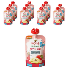 홀레 유기농 이유식 퓨레 애플 엔트, 사과 + 바나나 + 배, 100g, 12개