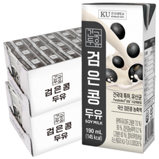건국 검은콩 두유, 190ml, 48개