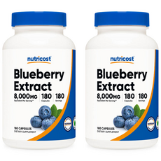 뉴트리코스트 블루베리 추출물 8000mg 2개, 180정