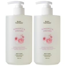 BODY FANTASIES 浪漫夢幻保濕沐浴露 玫瑰香味, 2瓶, 500ml