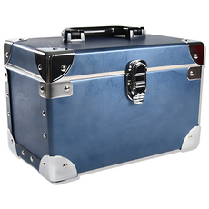 多用途硬殼化妝品收納盒 彩妝箱, 藍色, 1個