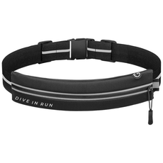 다이브인런 초경량 슬림 방수 러닝벨트, 블랙, 1개