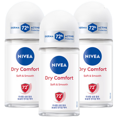 니베아 데오드란트 롤온 드라이 컴포트 롤온타입, 3개, 50ml