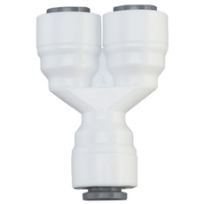 정수기부품 커넥터 밸브-1/4인치 6mm 와이피팅(Y자피팅), 1개