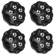 미이사 롤러 바퀴 하단 부착형 이동식, 4개, 금속블랙