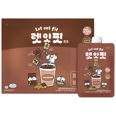 렛잇핏 단백질 쉐이크 초코 맛있는 한끼 식사대용 1주 플랜, 350g, 1세트