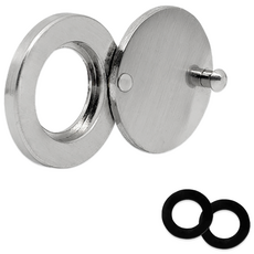 리브문 간편부착 현관문 보안 외시경 렌즈 커버, 무광실버, 1개