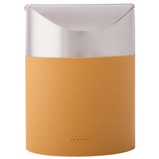 팬톤 스텐레스 가죽 화장대 휴지통, 머스타드옐로우