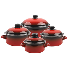 ELO 빨강법랑 일반형 4종세트 A형 / 16cm / 18cm / 20cm / 24cm