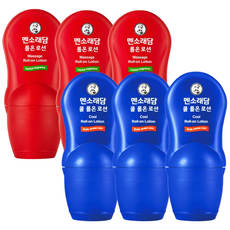 멘소래담 롤온 로션 세트 (핫 50ml 3개 + 쿨 50ml 3개), 3세트