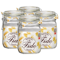 보르미올리 피도 밀폐유리병 1000ml 4개, 1L