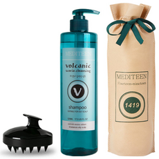 MEDITEEN 火山灰去屑洗髮精 520ml+洗髮刷+防塵袋, 1套