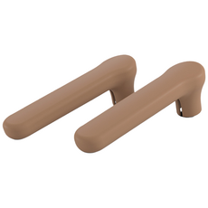 정전기 방지 심플 라이트 실리콘 일자형 손잡이 커버 문고리, 브라운, 2개