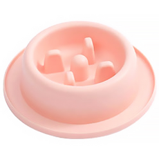 강아지 급체 과식 비만 방지 밥그릇, 핑크, 1개