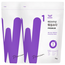 레인보우샵 워싱소다 프리미엄 세탁세제 리필, 3kg, 1개입, 2개