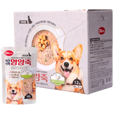 펫퍼스 애견비책 영양죽 강아지죽 보양식 영양식 습식파우치, 12개, 100g, 닭+고구마