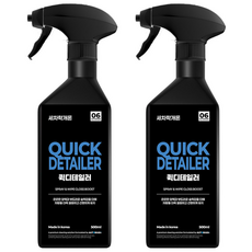 세차학개론 퀵디테일러 자동차 물왁스 광택코팅제, 2개, 500ml