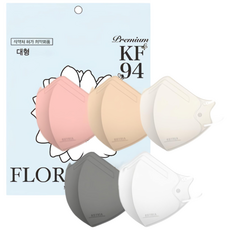 플로라 KF94 국산 새부리형 컬러 마스크, 10매입, 10개, 컬러혼합5종(대형)