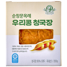 순창문옥례 우리콩 청국장 200g 소포장 100% 국내산, 1개