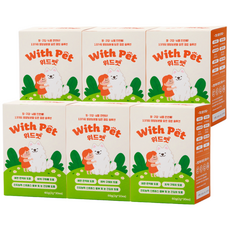 코랩 위드펫 강아지 고양이 장 유산균, 6개, 북어맛, 장건강/유산균, 30회분