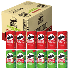 프링글스 53g X 12개 오리지널 / 사워크림 앤 어니언 반반믹스, 1세트