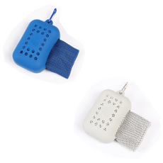 怪獸運動毛巾 90 x 30 cm 2款組, 藍色 + 灰色, 1套