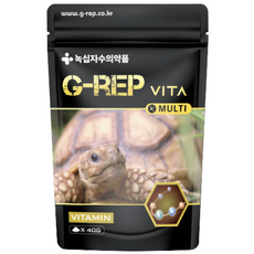녹십자 지렙 멀티비타민 크레스티드게코 거북이 파충류 칼슘제 G-REP VITA, 1개, 41g