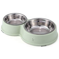 ZEZEPET 粉彩雙層不鏽鋼餐具, 綠色 (Y213PFS077), 1個