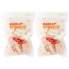 JUT 軟三角海綿泡芙, 混色, 2包