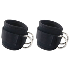 핏업 헬스 케이블 발목 스트랩, 블랙, 2개