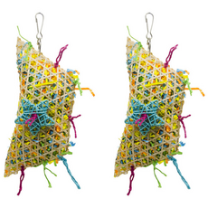 Eugene Topia 鸚鵡玩具 2入, 混合顏色, 1個