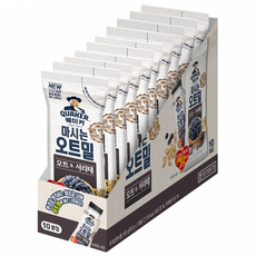 퀘이커 마시는 오트밀 오트 앤 서리태, 50g, 10개
