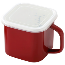 IH 인덕션 법랑냄비 보관 캐니스터 냄비 레드, 1개, 13.5cm