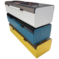 [1+1] 대용량 수납 컬러 수저통 뚜껑있는 물빠짐, 옐로+옐로, 2개