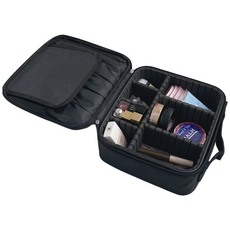 에브리테일 칸막이 화장품 파우치 정리함 휴대용 메이크업 박스, 1개, 옥스포드패브릭