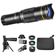 MOKIN 콘서트 hd 단망경 22X 고성능 신축주밍 미니 손떨림 방지 세트, 20mm